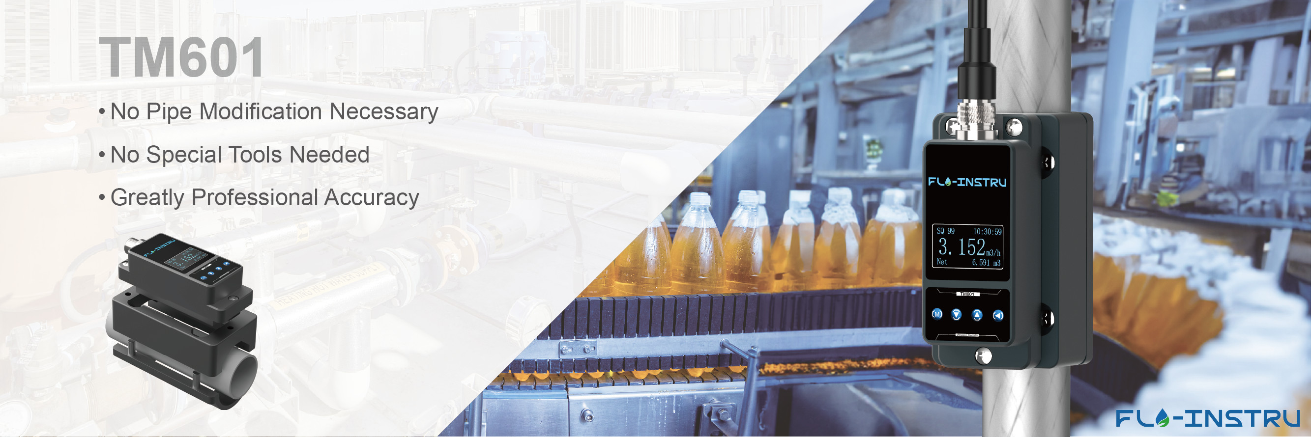 Calidad Abrazadera-en flujómetro ultrasónico Fábrica