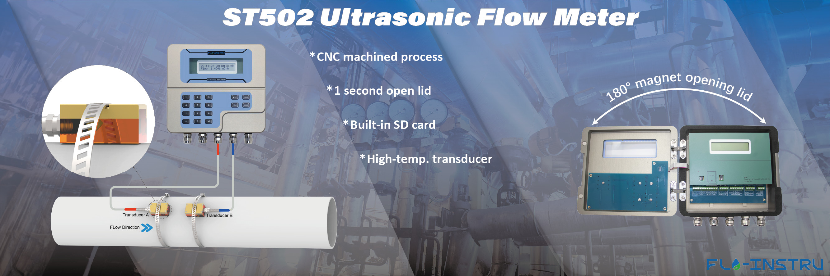 Calidad Abrazadera-en flujómetro ultrasónico Fábrica